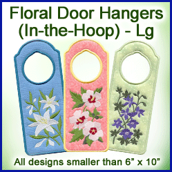 A Floral Door Hangers (In-the-Hoop) Design Pack