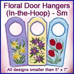 A Floral Door Hangers (In-the-Hoop) Design Pack