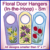 A Floral Door Hangers (In-the-Hoop) Design Pack