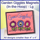 A Garden Giggles Magnets (In-the-Hoop) Design Pack