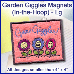 A Garden Giggles Magnets (In-the-Hoop) Design Pack