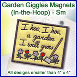 A Garden Giggles Magnets (In-the-Hoop) Design Pack