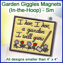 A Garden Giggles Magnets (In-the-Hoop) Design Pack