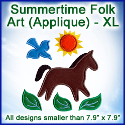 A Summertime Folk Art (Applique) Design Pack