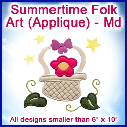 A Summertime Folk Art (Applique) Design Pack