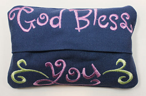 God Bless You Tissue Holder (In-the-Hoop)