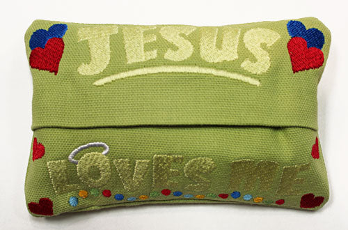 Jesus Loves Me Tissue Holder (In-the-Hoop)