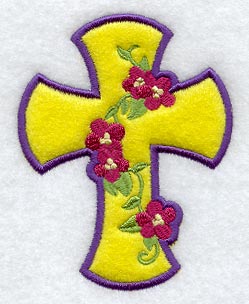 Floral Cross (Magnet) (In-the-Hoop)