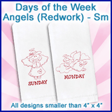 A Days of the Week Angels (Redwork) Design Pack