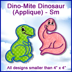 A Dino-Mite Dinosaur (Applique) Design Pack