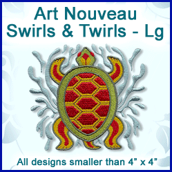 A Art Nouveau Swirls & Twirls Design Pack