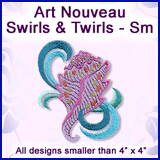 A Art Nouveau Swirls & Twirls Design Pack