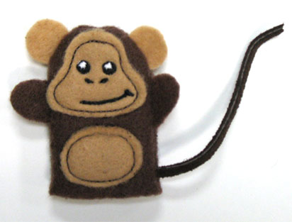 Monkey Finger Puppet (In-the-Hoop)