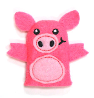 Pig Finger Puppet (In-the-Hoop)