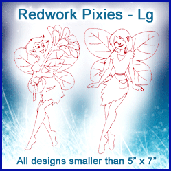 A Redwork Pixies Design Pack