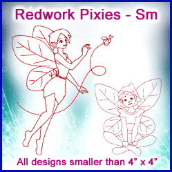 A Redwork Pixies Design Pack