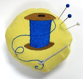 Needle and Thread Pincushion (In-the-Hoop)