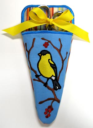 Goldfinch Scissors Case - Lg (In-the-Hoop)