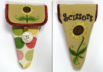 Sunflower Scissors Case - Lg (In-the-Hoop)