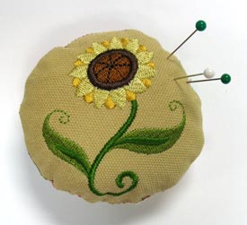 Sunflower Pincushion (In-the-Hoop)