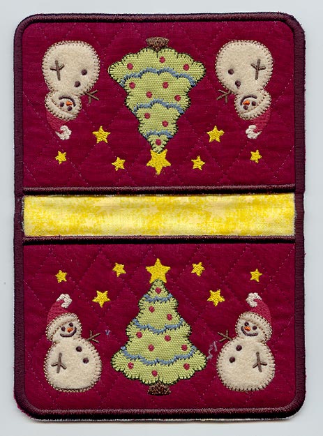 Snowy Hearts Pot Holder (In-the-Hoop)