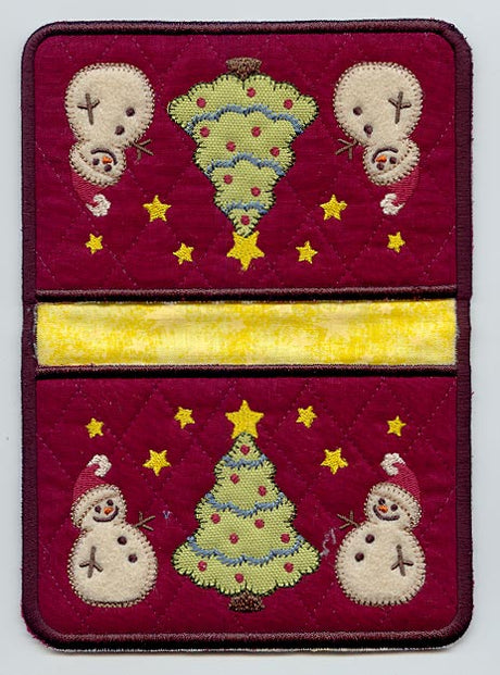 Snowy Hearts Pot Holder (In-the-Hoop)