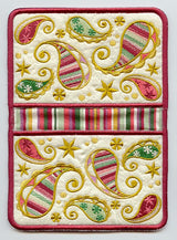 Christmas Paisley Pot Holder (In-the-Hoop)