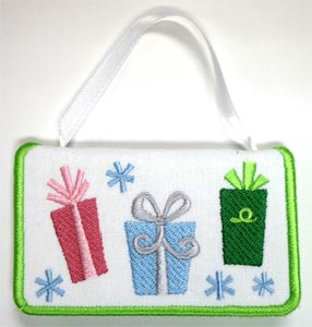 Merry, Frosty Christmas Gift Card Holder (In-the-Hoop)