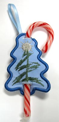 Whirling, Swirling Christmas Candy Cane Holder (In-the-Hoop)