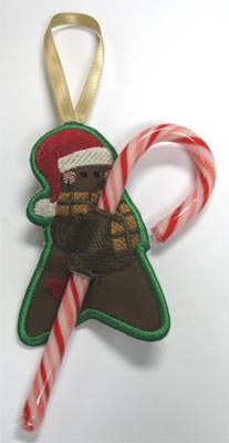 Gingerbread Candy Cane Holder (In-the-Hoop)