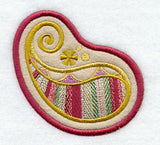 Christmas Paisley Magnet (In-the-Hoop)