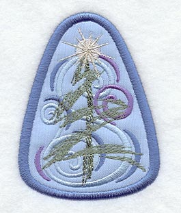 Whirling, Swirling Christmas Magnet (In-the-Hoop)