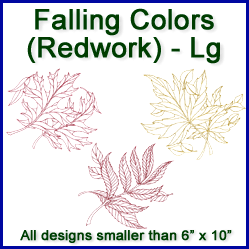 A Falling Colors (Redwork) Design Pack