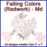 A Falling Colors (Redwork) Design Pack