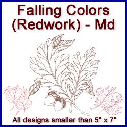A Falling Colors (Redwork) Design Pack