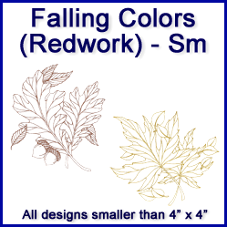 A Falling Colors (Redwork) Design Pack