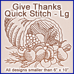 A Give Thanks Quick Stitch Design Pack