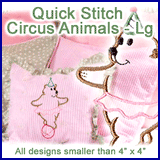 A Quick Stitch Circus Animals Design Pack