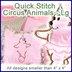 A Quick Stitch Circus Animals Design Pack