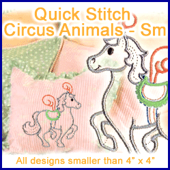 A Quick Stitch Circus Animals Design Pack