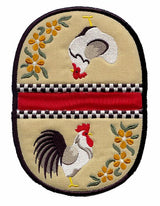 Country Chickens Pot Holder (In-the-Hoop)