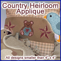 A Country Heirloom Applique Design Pack