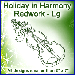 A Holiday in Harmony Redwork Design Pack