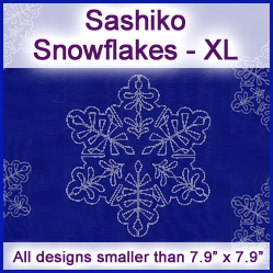 A Sashiko Snowflakes Design Pack