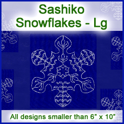A Sashiko Snowflakes Design Pack