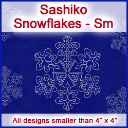 A Sashiko Snowflakes Design Pack