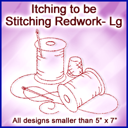 A Itching to be Stitching Redwork Design Pack