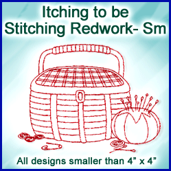A Itching to be Stitching Redwork Design Pack