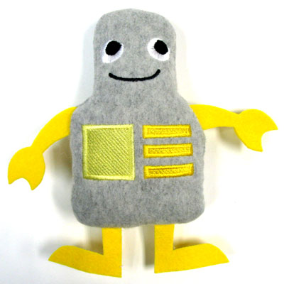 Reginald Robot Stuffie (In-the-Hoop)