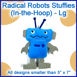 A Radical Robots Stuffies (In-the-Hoop) Design Pack